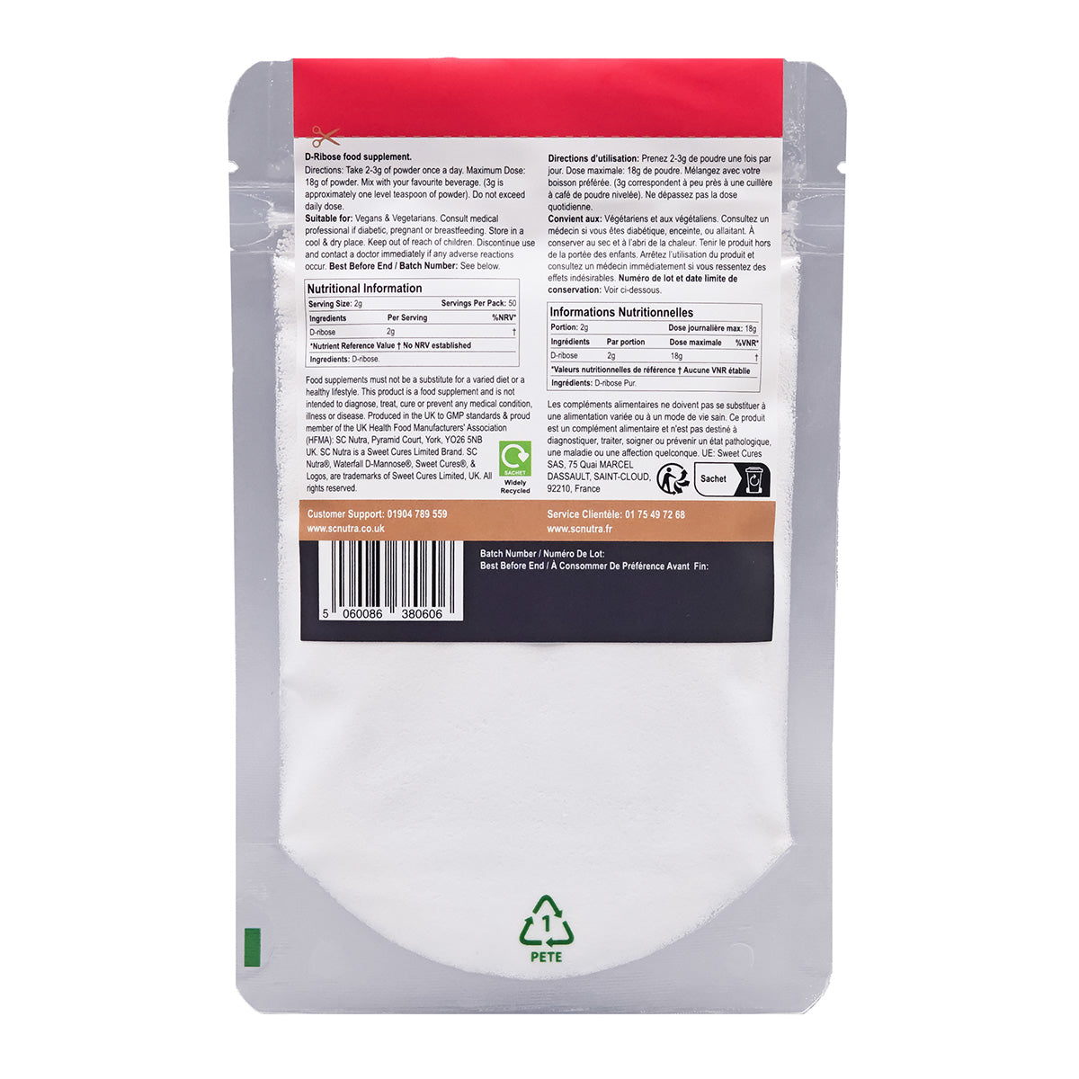 Poudre de D-Ribose (Recharge Écologique)
