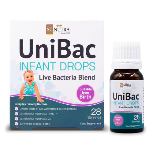 Gocce UniBac per Neonati e Bambini – Miscela di Batteri Vivi