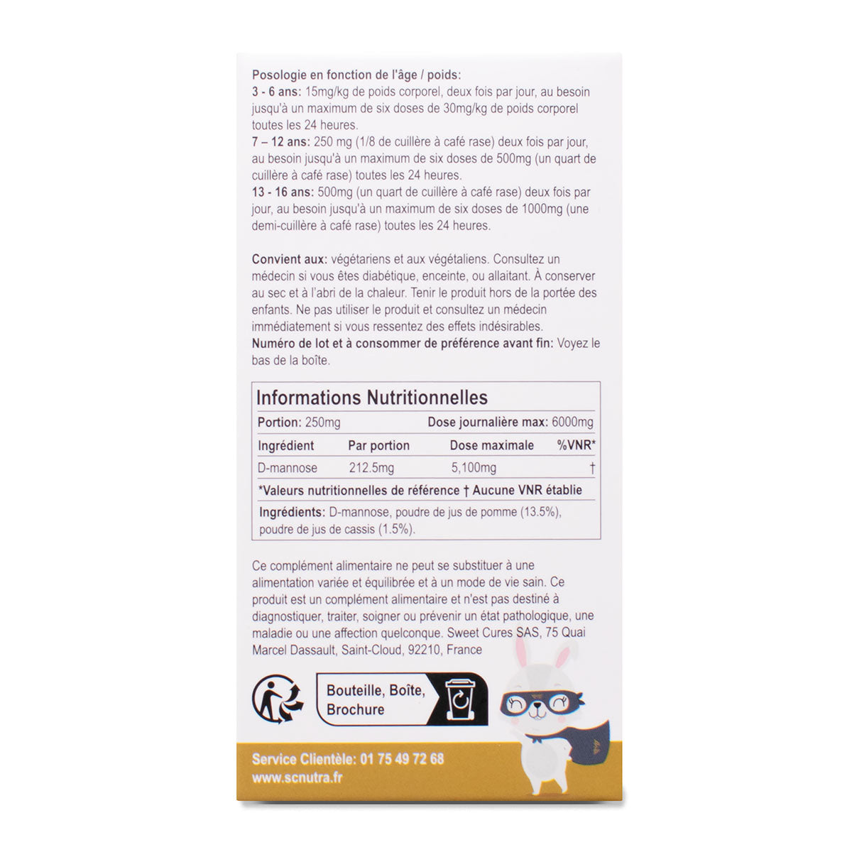 Waterfall D-Mannose Enfants – Poudre Pomme & Cassis