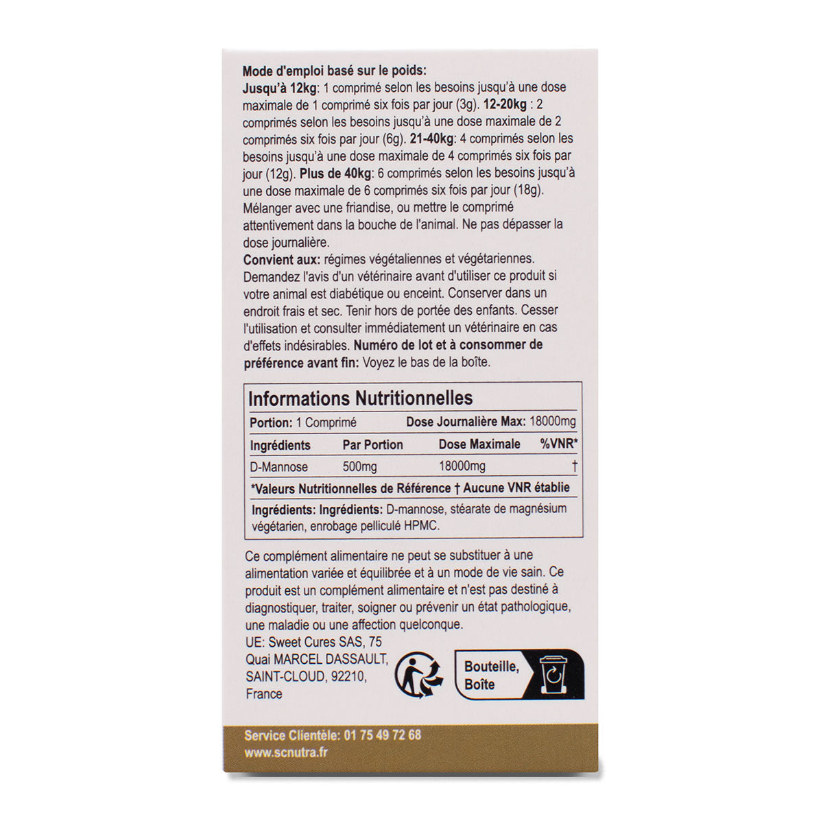Waterfall D-Mannose Pet Tabletten für Katzen & Hunde