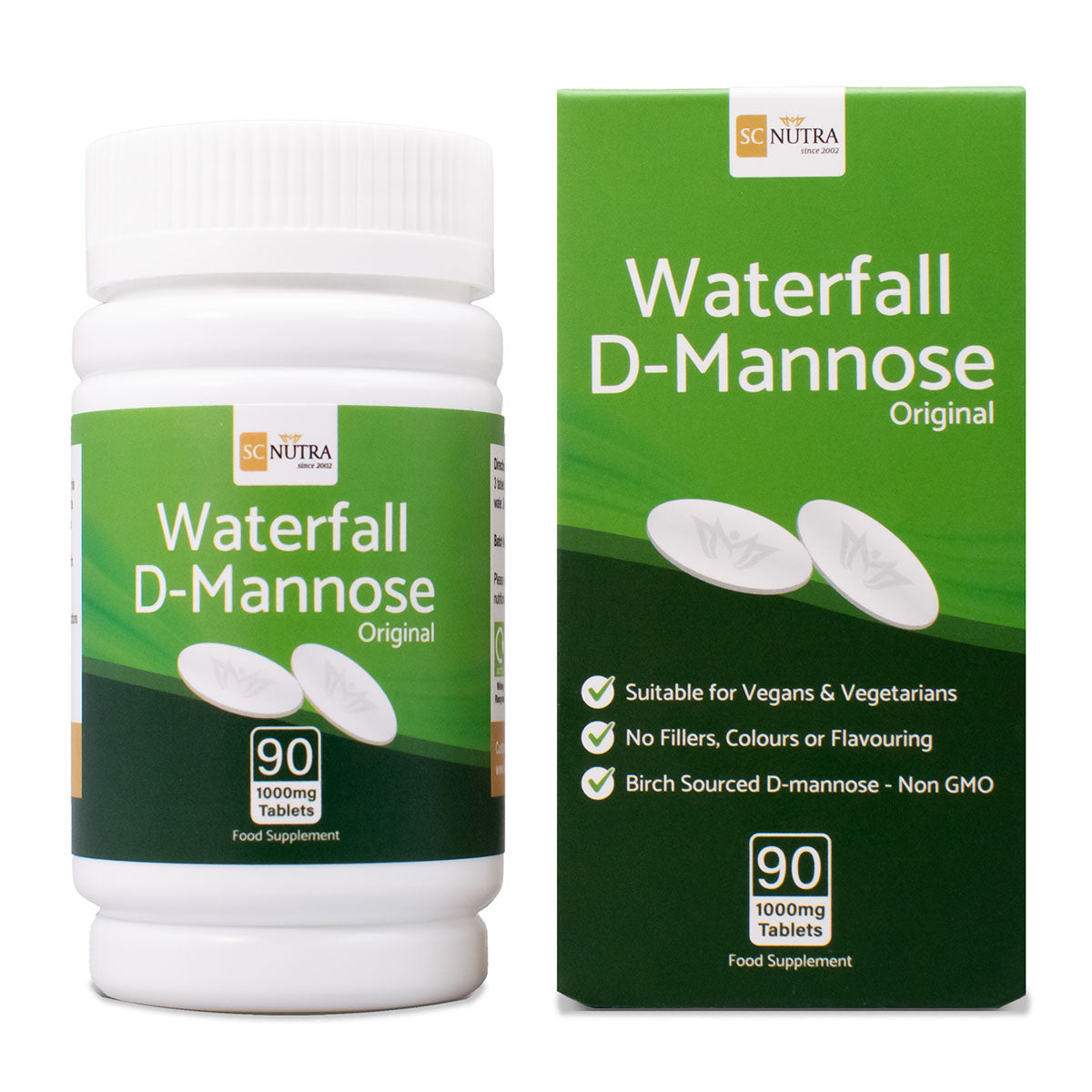 Waterfall D-Mannose 1000mg Comprimés - Pack Économique