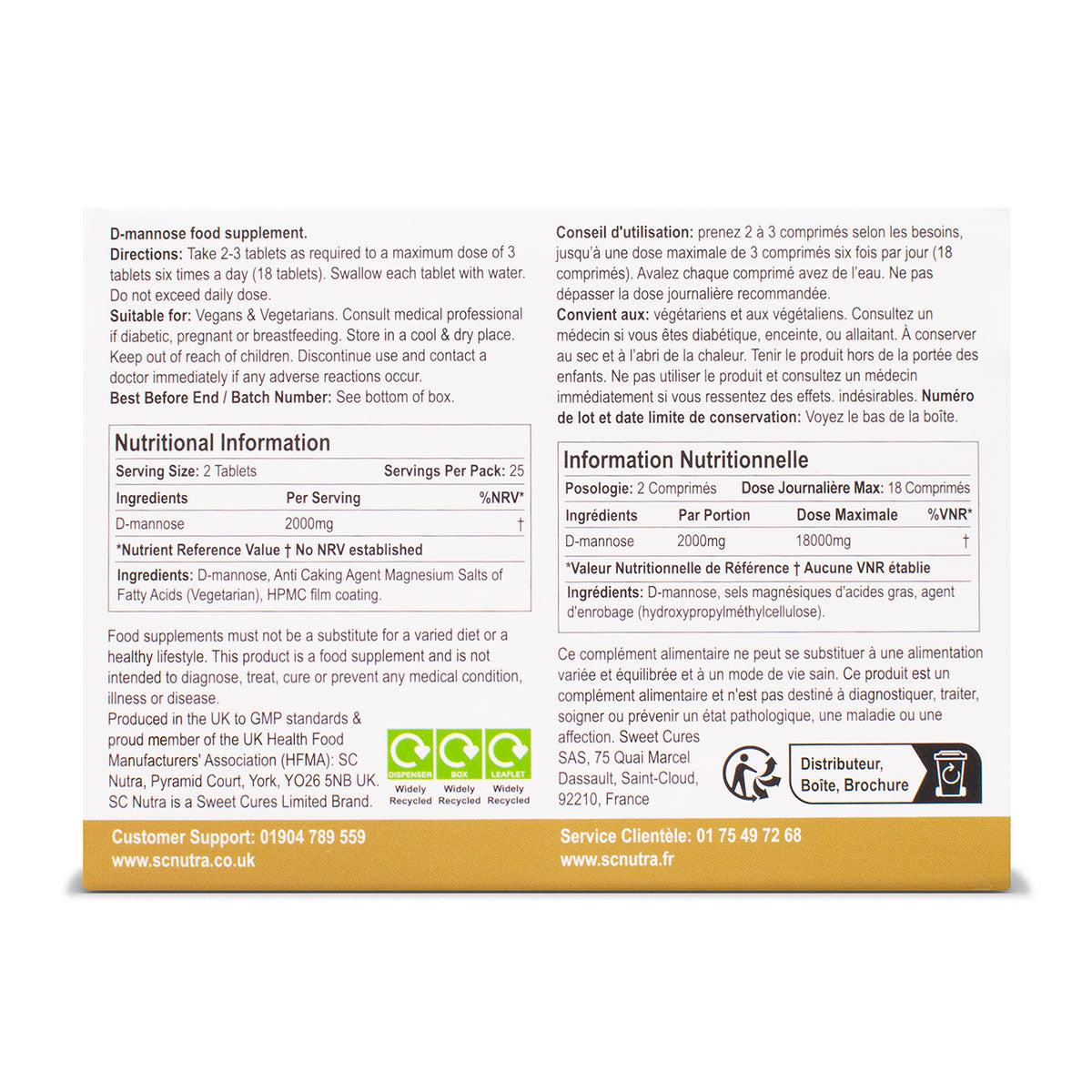 Compresse Waterfall D-Mannosio 1000 mg
