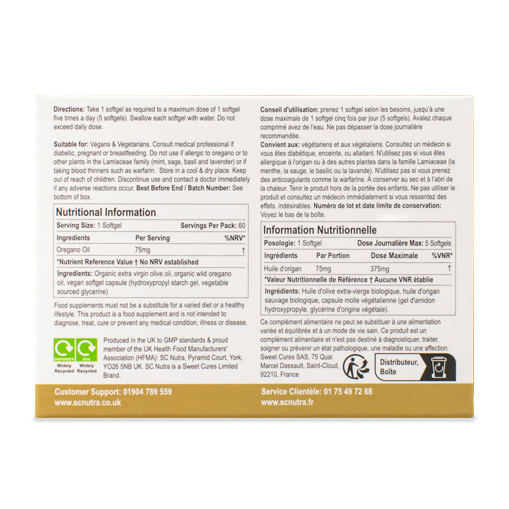 Wild Oregano Oil C80 Vegan Softgel Capsules